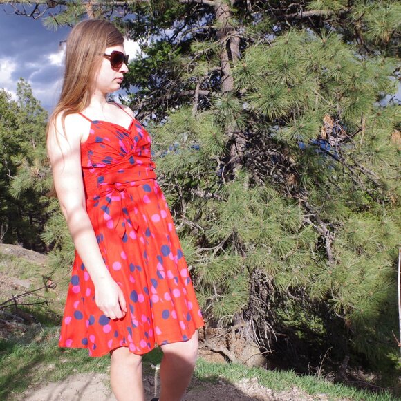 Red H.M Summer Dress U.S 6 - Picture 11 of 11